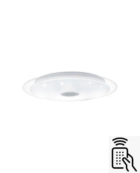 Eglo 98323 LANCIANO 1 Stropné svietidlo LED 24W 3050K biela, priehľadná/biela, chróm