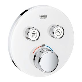 Grohe Grohtherm Smart Control - podomietkový termostat na dva spotrebiče, okrúhly tvar, biela/chróm, 29151LS0