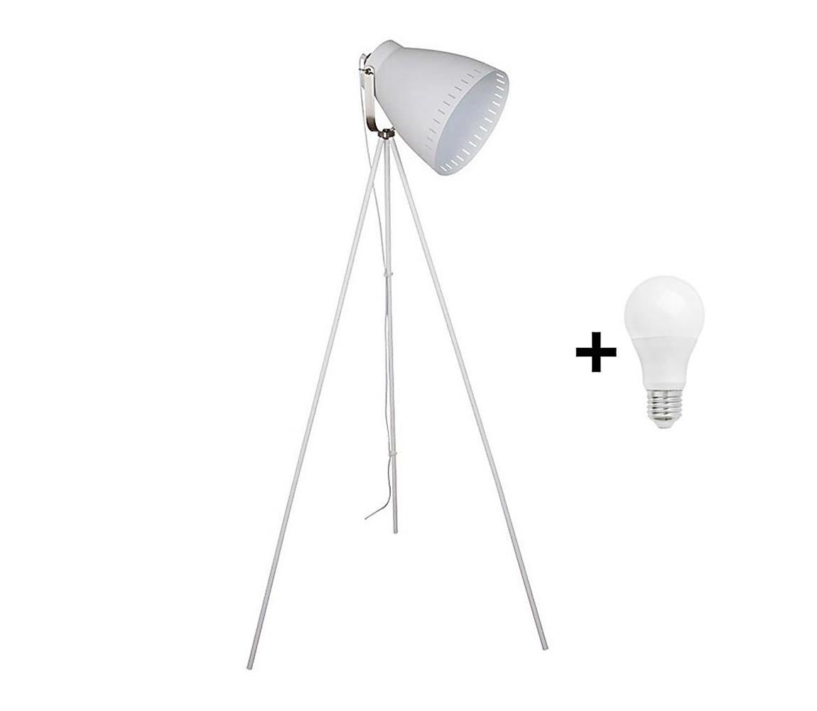 Solight WA001-W - LED Stojacia lampa MILANO 1xE27/10W/230V biela 145cm