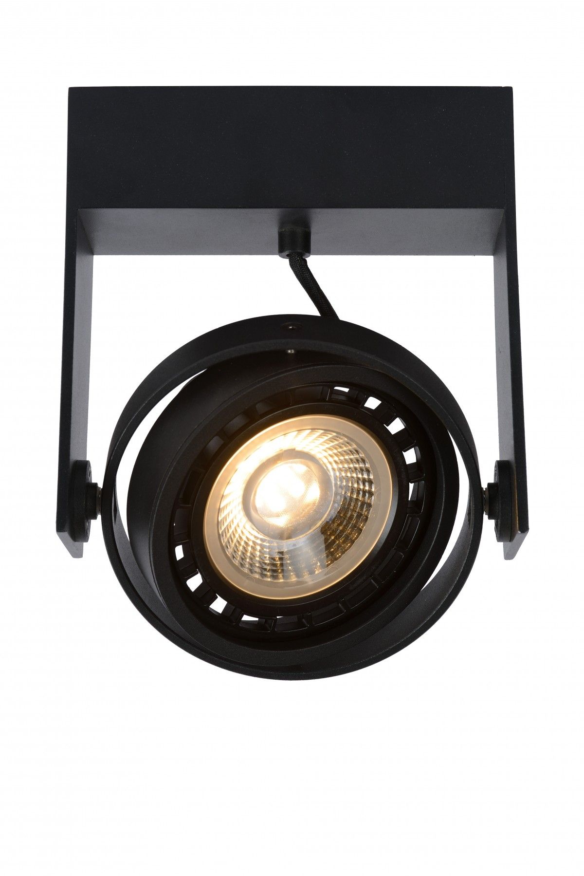Lucide 22969/12/30 stropné bodové svietidlo Griffon 1x12W | LED GU10 | 820lm | 2200K / 3000K - žiarovka je súčasťou balenia, čierna, nastaviteľné, stmievateľné, CCT