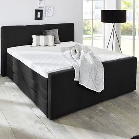 Manželská posteľ Boxspring 180 cm TBX 1110 (antracit) (s matracmi)