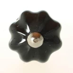 La finesse Porcelánová úchytka Black Flower