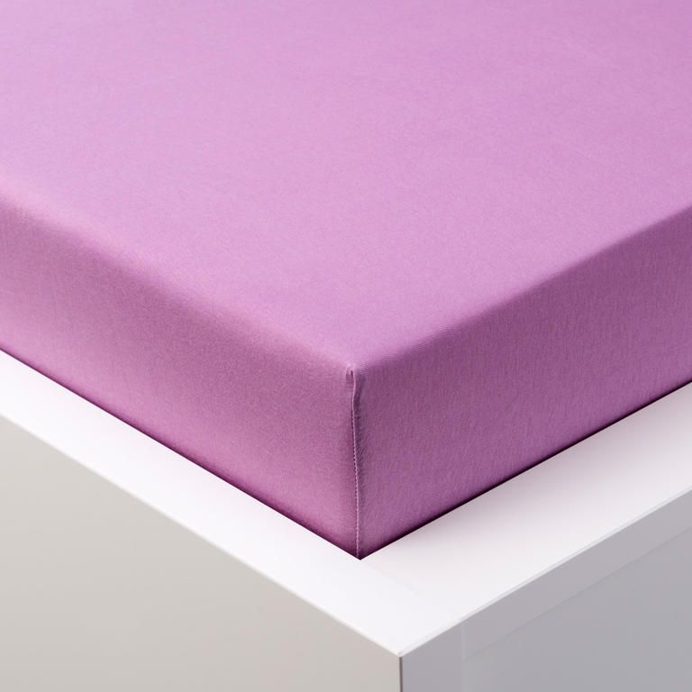 Napínacia plachta na posteľ jersey EXCLUSIVE fialová