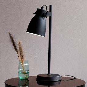 Nordlux Stolná lampa Adrian z kovu, čierna, Pracovňa / Kancelária, kov, E27, 25W, K: 47cm