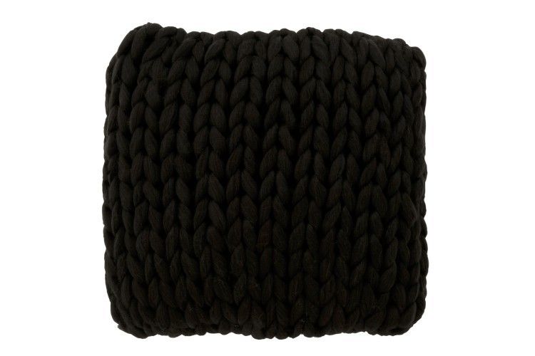 Pletený čierny vankúš Tricot black - 40 * 40 cm