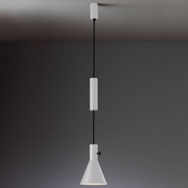 TECNOLUMEN Eleu - LED závesné svietidlo biele, Obývacia izba / jedáleň, Kov, 12.2W, K: 23cm