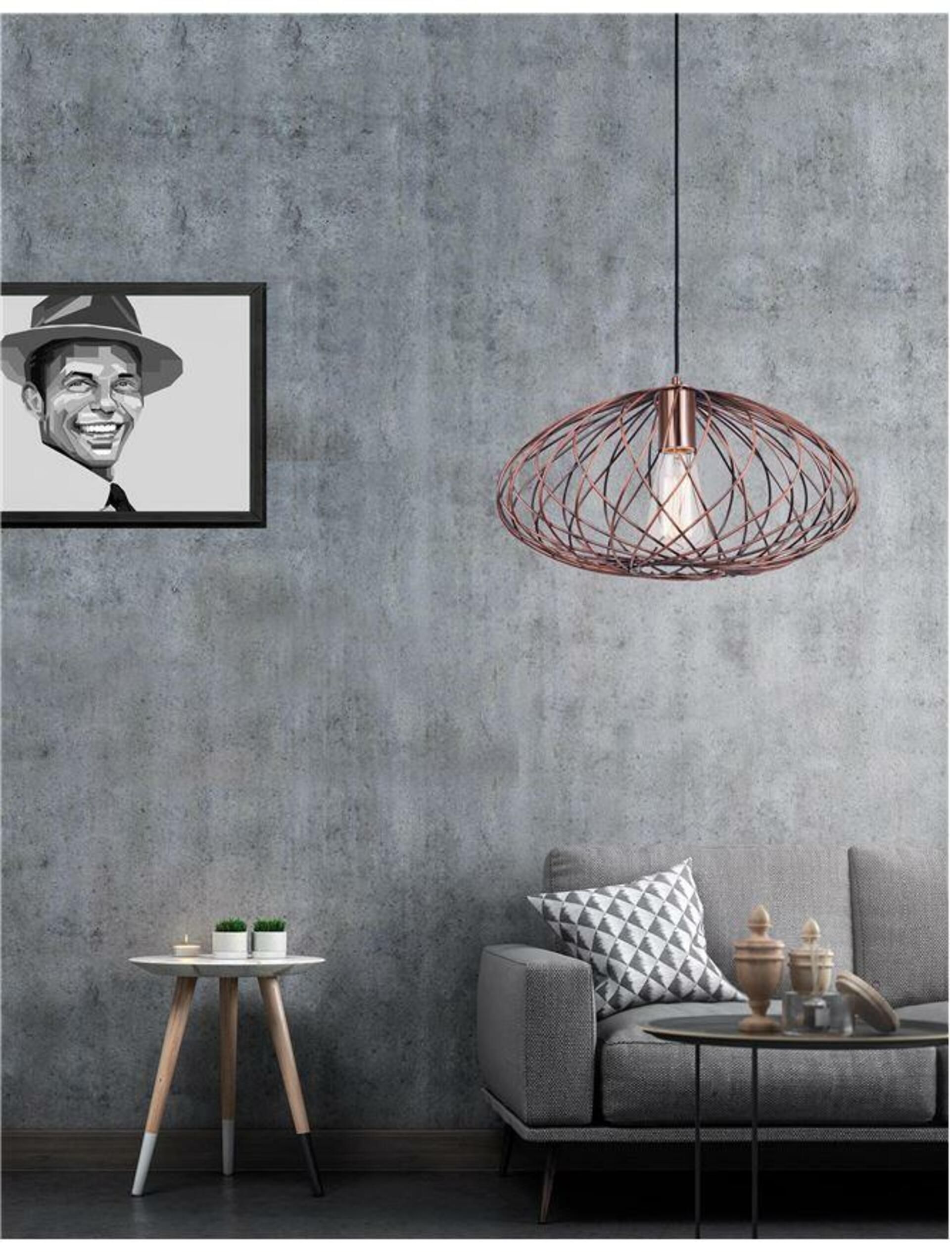 Nova Luce Závěsné měděné industriální svítidlo Eriberto - pr. 350 x 180 x  1320 mm, 60 W, měď NV 8436420