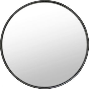 KARE Design Kulaté zrcadlo Ombra Soft - černé, Ø60cm