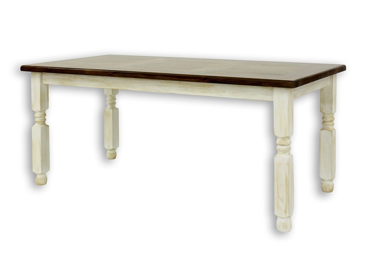 Jedálenský sedliacky stôl masív 80x120 mes 01 a - k16 antická biela