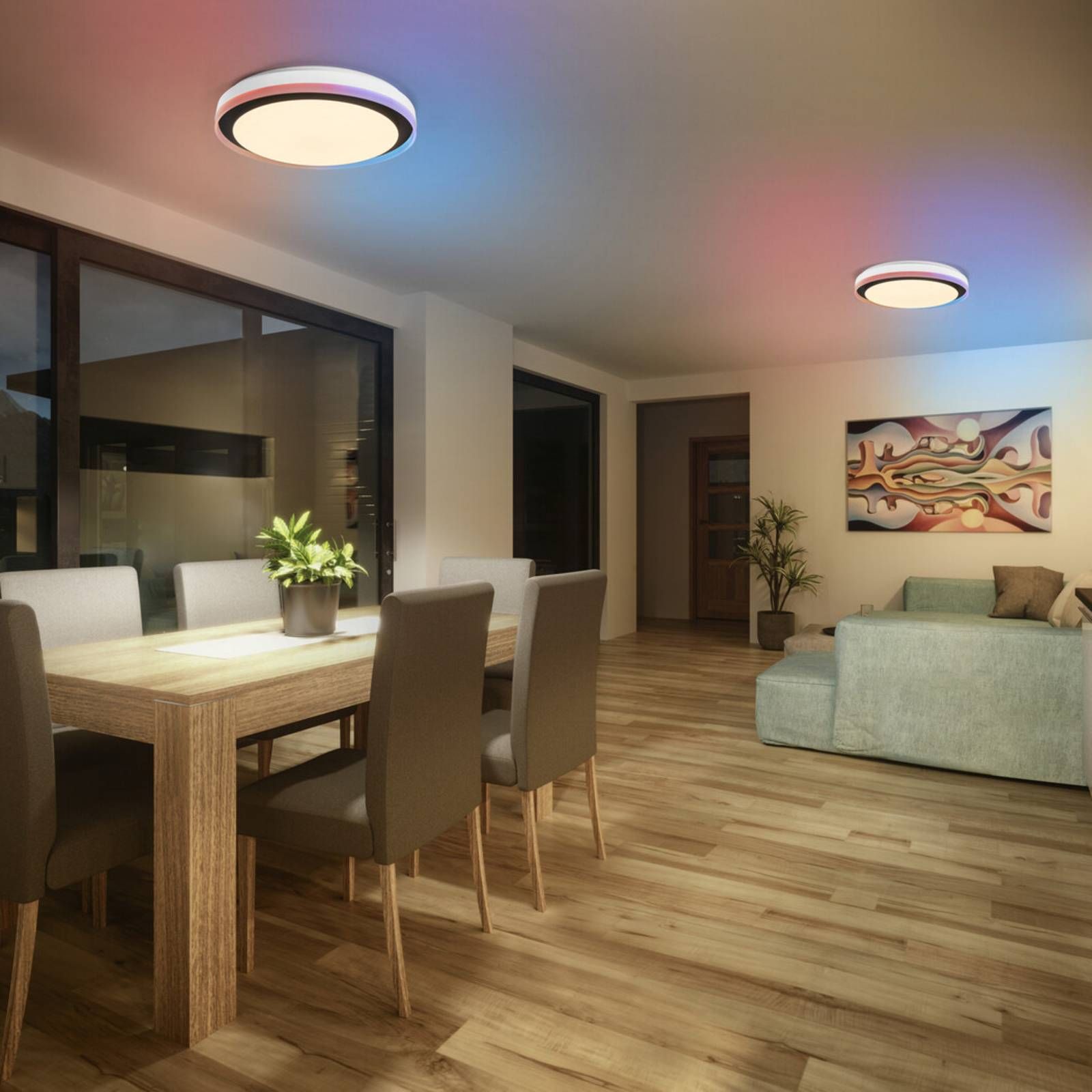 LEDVANCE SMART+ WiFi Orbis Zest svetlo RGBW čierna, Obývacia izba / jedáleň, oceľ, plast, 38W, K: 10cm