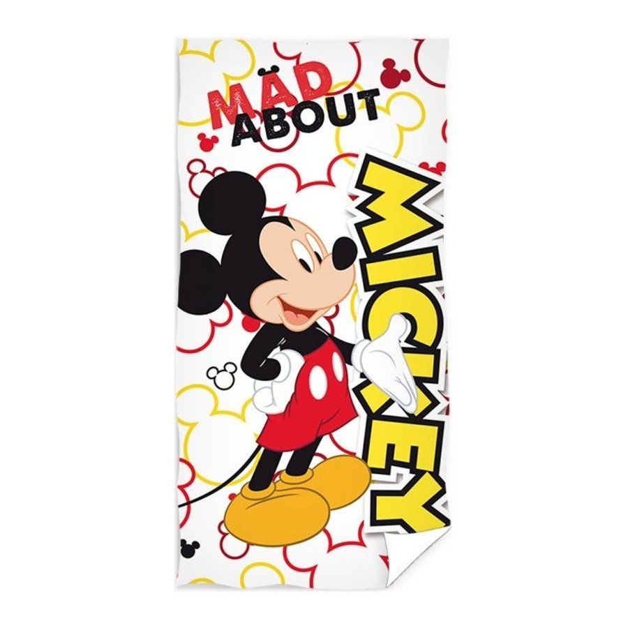 Carbotex · Plážová osuška Disney - motív Mad about Mickey - 100% bavlna, froté s gramážou 300g/m2 - 70 x 140 cm