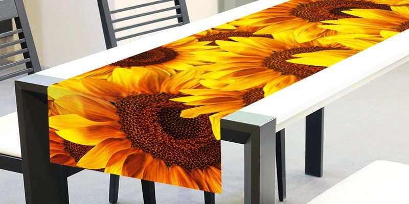 TS 003 Dimex Behúň na stôl obrus, Slnečnica, veľkosť 40 x 140 cm