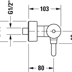 Duravit C.1 - Sprchová batéria nástenná, chróm C14230000010