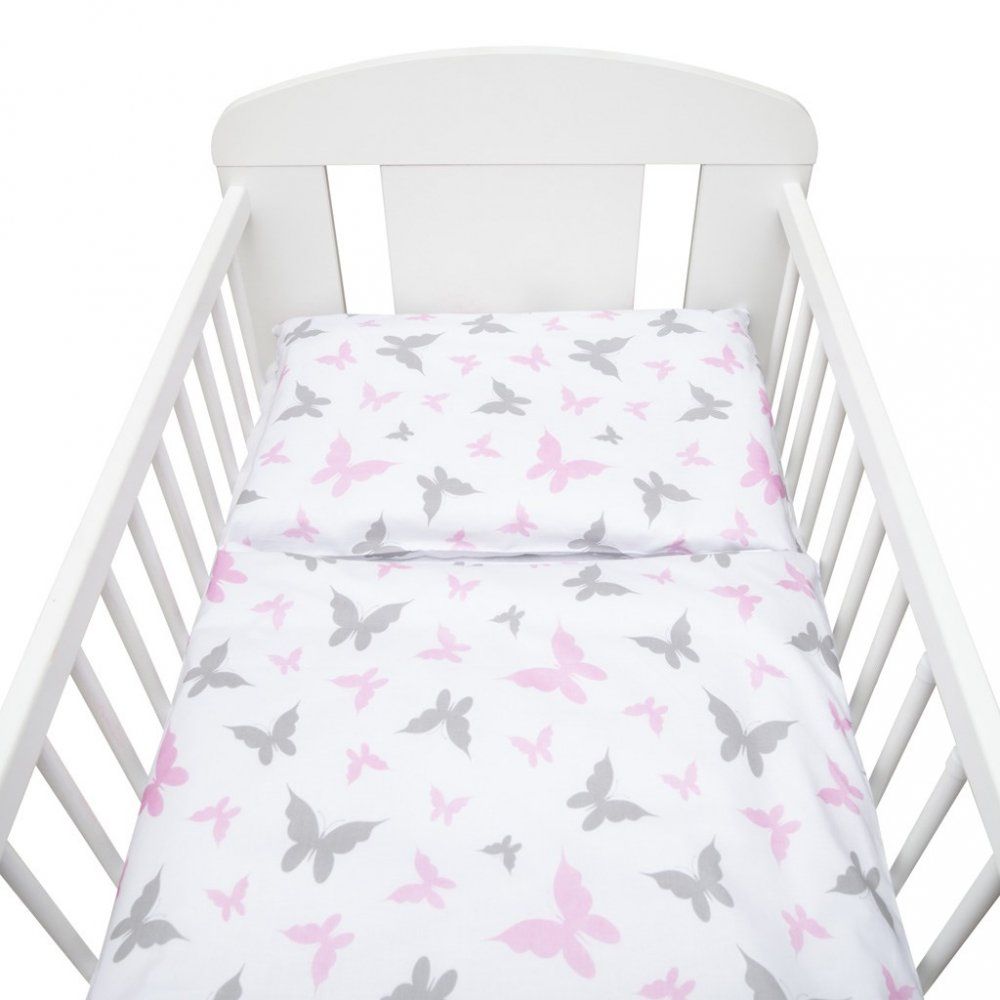 2-dielne posteľné obliečky New Baby 90/120 cm biele motýle