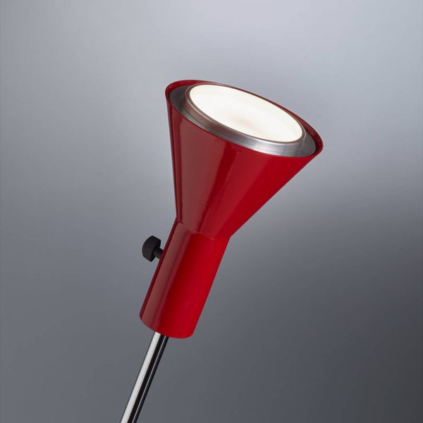 TECNOLUMEN Gru – stojaca LED lampa červená, Obývacia izba / jedáleň, Kov, 12.2W, K: 171cm