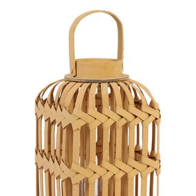Svetlo hnedá prepletaná lampáš Talia - 22 * ​​22 * ​​36 cm