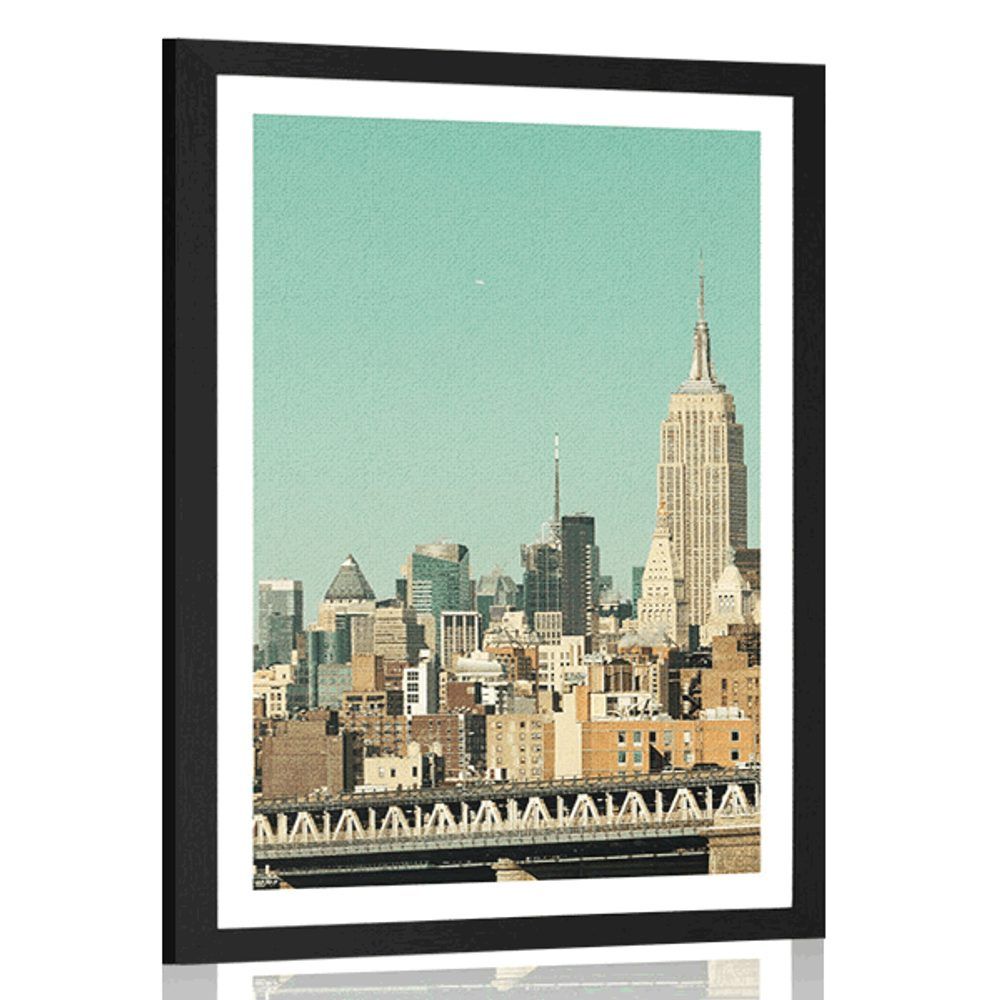 Plagát s paspartou magický New York - 40x60 black