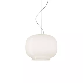 Foscarini Chouchin Bianco 3 závesné LED stmieva, Kuchyňa, fúkané sklo, 24W, K: 25cm