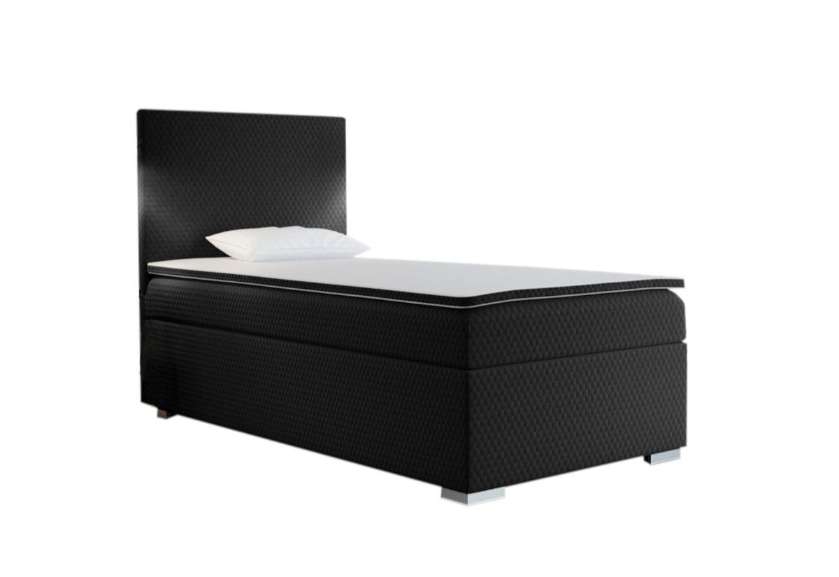 Expedo Čalúnená posteľ boxspring RENATA + topper, 90x200, sawana pik honey 14, pravá