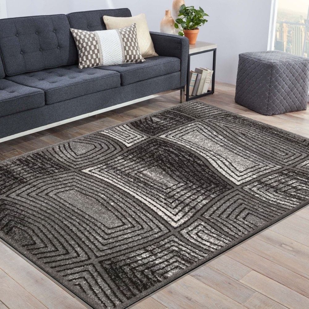 DomTextilu Štýlový sivý vzorovaný koberec 38618-181334