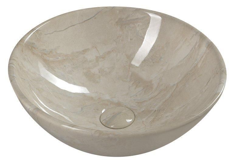 SAPHO - DALMA keramické umývadlo na dosku Ø 42 cm, marfil MM127