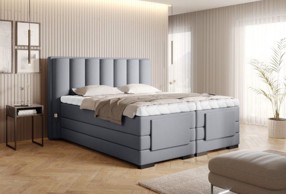 ArtElta Manželská posteľ VEROS Boxspring | elektrická polohovateľná 180 x 200 cm Farba: Poco 04