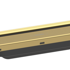 Hansgrohe RainDrain Flex - Vrchná sada sprchového žľabu 800, skracovateľný, pre inštaláciu voľne na plochu, leštený vzhľad zlata 56044990