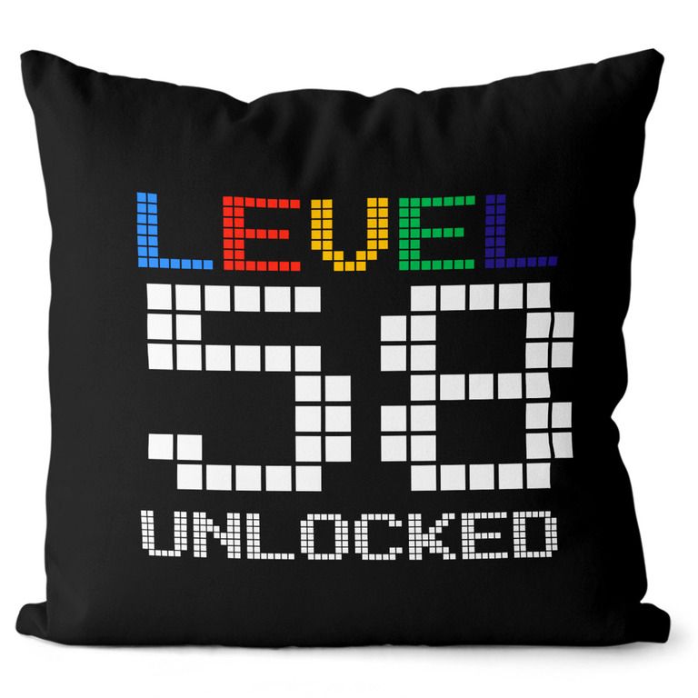 Vankúš Level unlocked (vek: 58, Velikost: 55 x 55 cm)