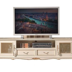 Estila Barokový luxusný TV stolík Emociones s vyrezávanými rustikálnymi nožičkami 180cm