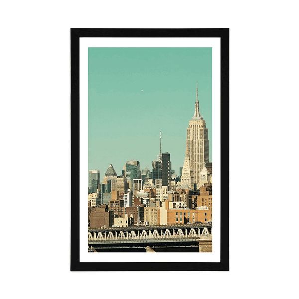 Plagát s paspartou magický New York - 20x30 silver