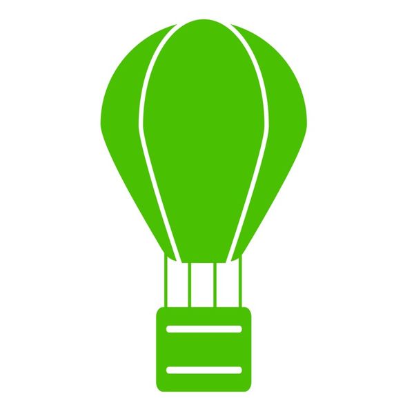 Pieris design Lietajúci balón - nálepka na stenu tmavo zelená