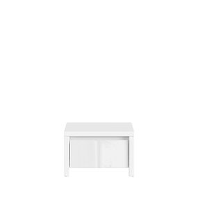 Nočný stolík BRW Kaspian KOM1S (biela + lesk biely)