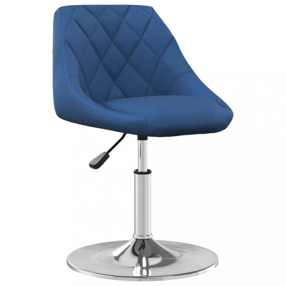 Barová stolička zamat / chróm Dekorhome Modrá