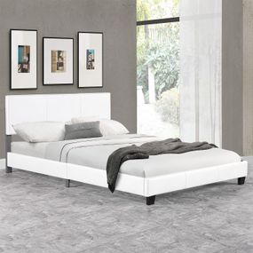 Germany24 - Čalúnená posteľ Bolonia 160x200 cm - biela