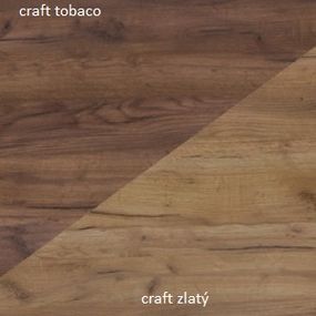 WIP Konferenčný stolík DALLAS Farba: Craft tobaco / craft zlatý