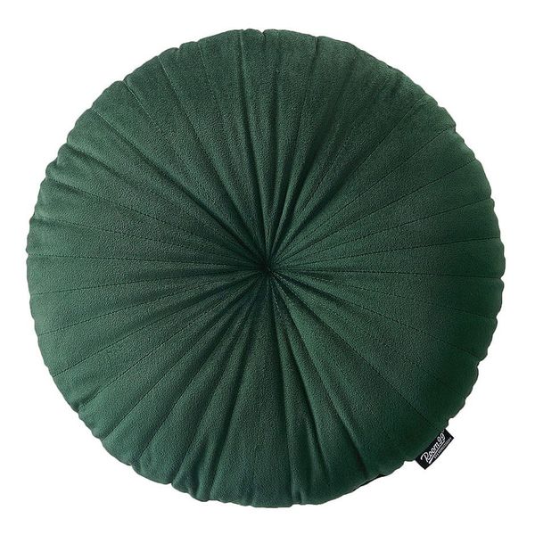 DomTextilu Rustikálny zelený dekoratívny okrúhly vankúš 45 cm 46520 Zelená