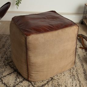 Estila Industriálny luxusný taburet Marlon hnedý 45 cm