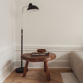 FRITZ HANSEN Kaiser Idell 6580 Luxus matná čierna, Obývacia izba / jedáleň, oceľ, chrómovaná mosadz, E27, 60W, K: 135cm