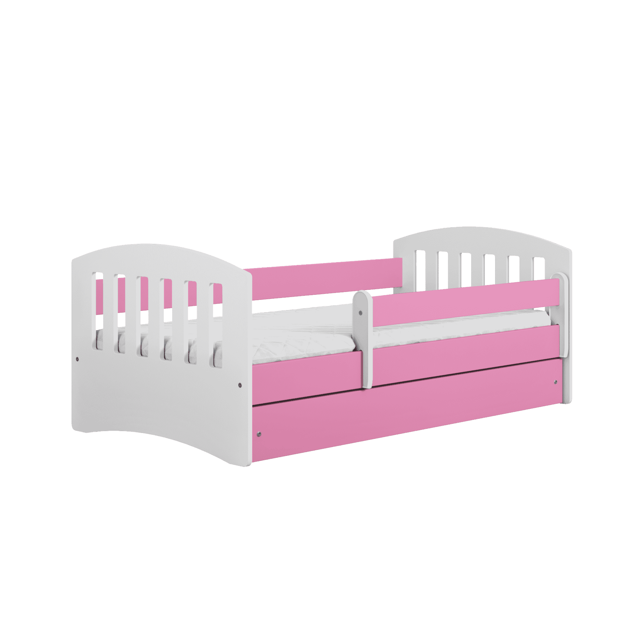 Letoss Detská posteľ Classic 1 - 140/80 Ružová Bez matraca S uložným priestorom