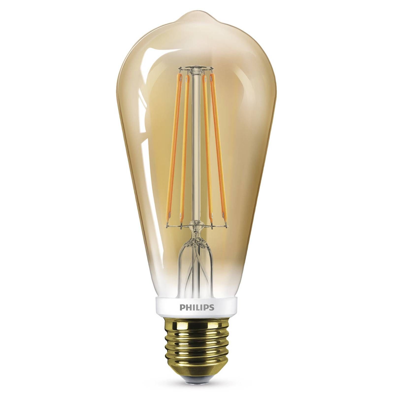 Philips LED žiarovka E27 ST64 5, 5W zlatá, stmievač, E27, 4W, P: 14 cm