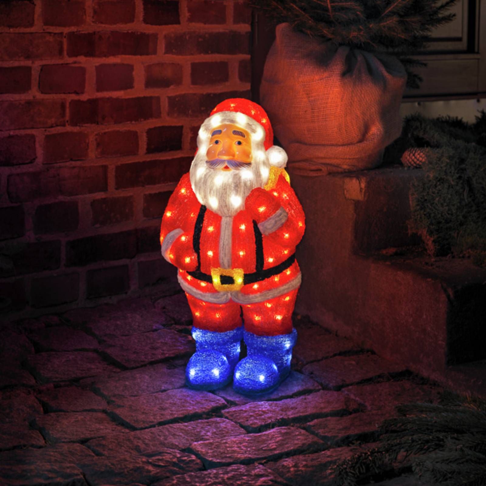 Konstsmide Christmas Dekoračná LED figúrka Mikuláš farebná IP44 55 cm, akryl, 0.03W, L: 28.5 cm, K: 55cm