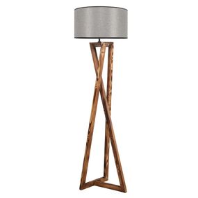 Stojacia lampa Macka 166 cm hnedá/lesklá šedá