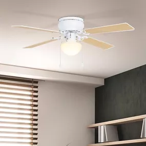 Eglo 35181 - Stropný ventilátor CAGLIARI 1xE27/60W/230V biela