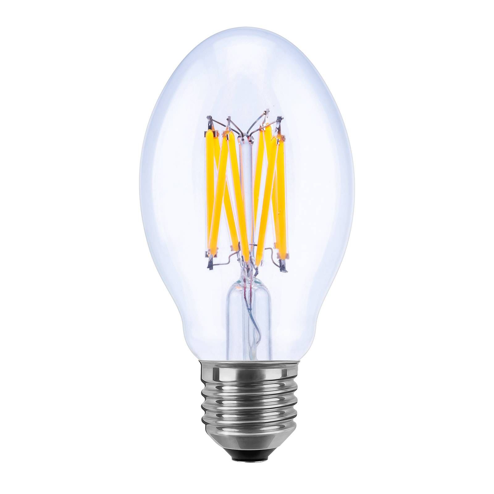 Segula SEGULA LED Mini Ellipse High Power E27 8W filament, sklo, kov, E27, 8W, Energialuokka: E, P: 12 cm