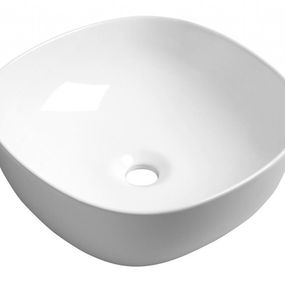 SAPHO - MORO keramické umývadlo 41x41cm, na dosku, biela AR420