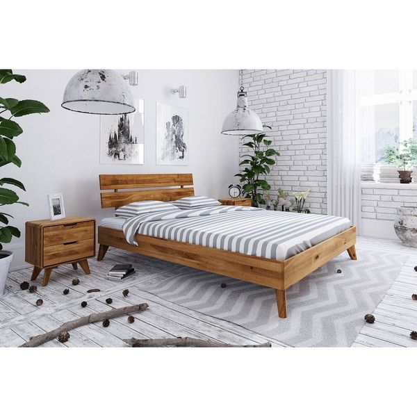 Dvojlôžková posteľ z dubového dreva 140x200 cm Greg 2 - The Beds