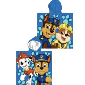 Detské pončo PAW PATROL modrý 55x110cm Setino