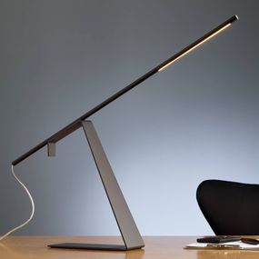 TECNOLUMEN Jella – stolná LED lampa chróm, Obývacia izba / jedáleň, hliník, oceľ, 3.8W