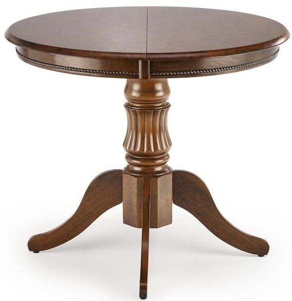 HALMAR Jedálenský rozkladací stôl WILLIAM rustikálny, tmavý orech 90-124x90 cm
