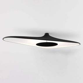 Luceplan Soleil Noir stropné LED svietidlo, čierne, Obývacia izba / jedáleň, polyuretánová pena, 35W, P: 120 cm, L: 62.5 cm, K: 19.2cm
